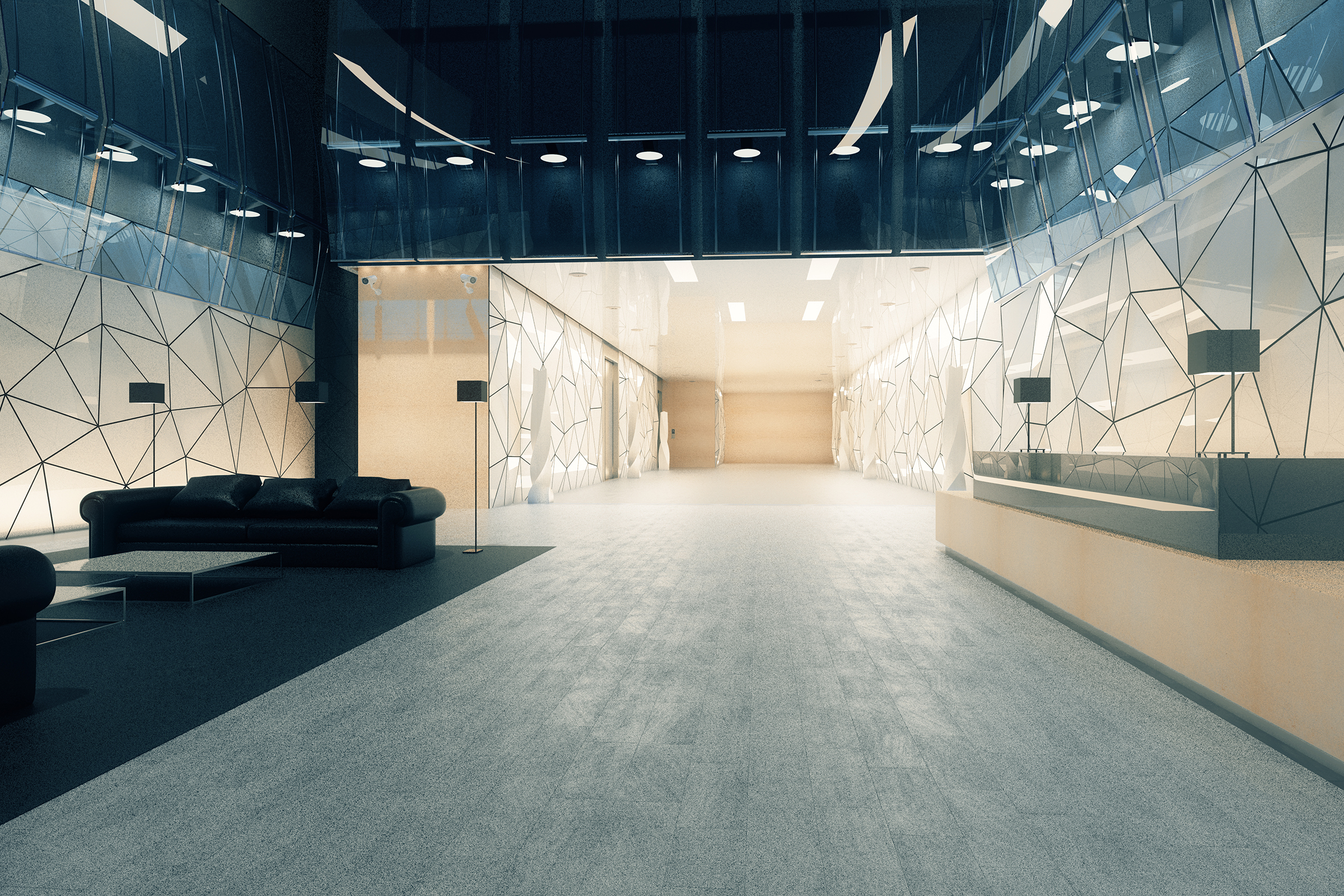 modern office with reception lounge 1